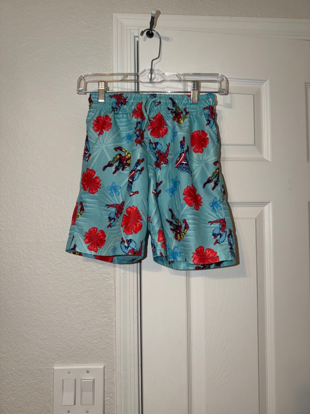 Marvel Avengers Blue Floral Swim Trunks
